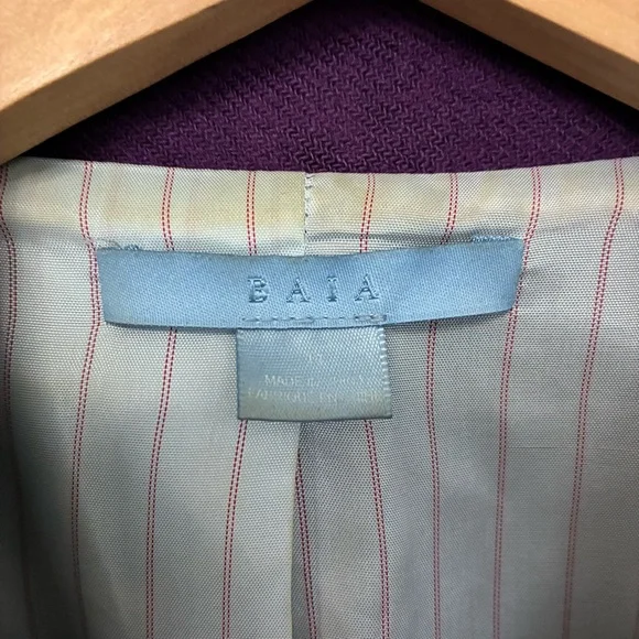 Vintage Baia wool blend Purple Women's Blazer. Size 10. Gorgeous piece! - Picture 5 of 13